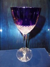 Faberge  Purple  Crystal Goblet Glasses without Faberge Box - $425.00