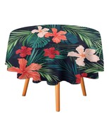 Mondxflaur Tropical Flower Tablecloth Round Kitchen Dining for Table Cov... - $290.98 MXN+