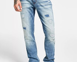 Heroes Motors Men&#39;s Slim-Straight Fit Distressed Jeans in Henderson Blue... - £35.67 GBP