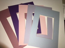 Picture Frame Mat 4x6 for 2.5x3.5 ACEO photo Pink Sunrise Collection SET OF 5 - £5.55 GBP