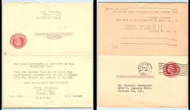 1954 US Postal Card Entire- Techbuilder, Wheaton, Illinois to Chicago P14 - $2.96