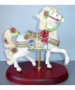 Lenox 2014 Christmas Carousel Horse Figurine Poinsettias Handpainted #84... - $133.55