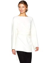 New Never WORN MILLY Women&#39;s WOOL Pullover Twist Tie Tunic, White/Ivory ... - £305.45 GBP