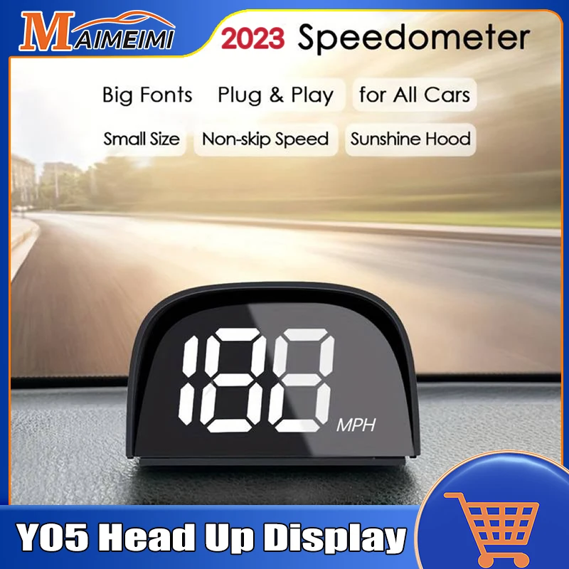 2023 New GPS HUD Digital Speedometer Display 2-Color Plug and Play Big Font Car - £17.56 GBP