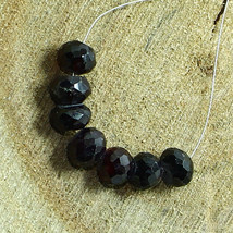 Garnet Faceted Rondelle Beads Briolette Natural Loose Gemstone Making Jewelry - £5.99 GBP