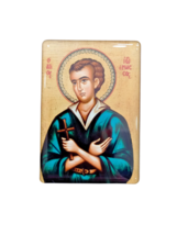 3 1/4&quot; St John the Russian Fridge Magnet Glazed Greek Orthodox Byzantine... - $94.08 MXN