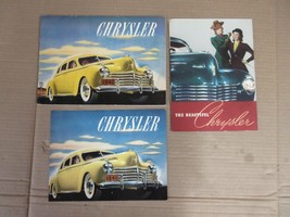 Vintage Lot of 3  1940-1941 Chrysler Dealer Brochures   M2 - $82.87