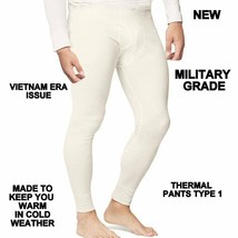 NWT MEN&#39;S WINTER LIGHTWEIGHT THERMAL CREME UNDER DRAWERS TYPE-1 CLASS-1 ... - £15.24 GBP