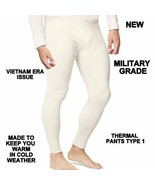 NWT MEN&#39;S WINTER LIGHTWEIGHT THERMAL CREME UNDER DRAWERS TYPE-1 CLASS-1 ... - £15.19 GBP