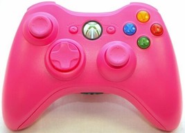 Official Microsoft Xbox 360 Wireless Controller in PINK game gaming cordless HOT - £34.75 GBP