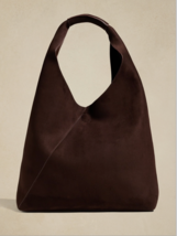New Banana Republic Vegan Suede Slouch Tote Brown So Luxurious - SOLD OUT - £172.01 GBP