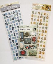 Vacation Fonts Letters Scrapbooking Stickers 3 Pack Lot Embellishments - £6.32 GBP