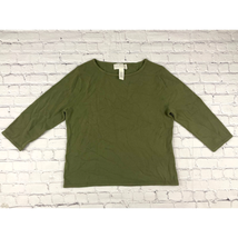 Norton McNaughton Olive Green Sweater Top Large Pullover 100% Acrylic Wo... - £13.55 GBP
