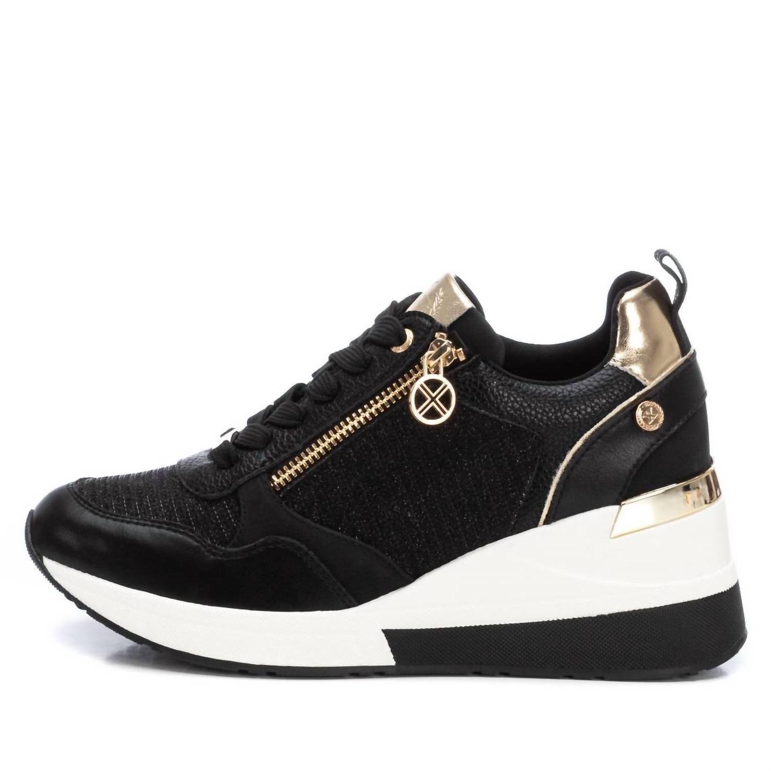 Xti Women&#39;s Wedge Fashion Sneakers Black - $88.00