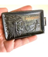 Vtg Almar Point Brass Business Calling Card Tray Native American Missoul... - $23.25 CAD