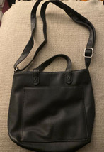 womens purse black faux leather 8” H x 9” W x 3” deep - $6.41