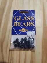 Top Brass Tackle Black Glass Beads 20 Pcs Pgb-00AJB - £5.12 GBP