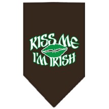 Kiss me I&#39;m Irish Screen Print Bandana Cocoa Size Large - £9.09 GBP