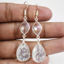 Handmade Starling Silver Moonstone Pear Shape silver/Gold/Rose Plated Earrings - £22.86 GBP+