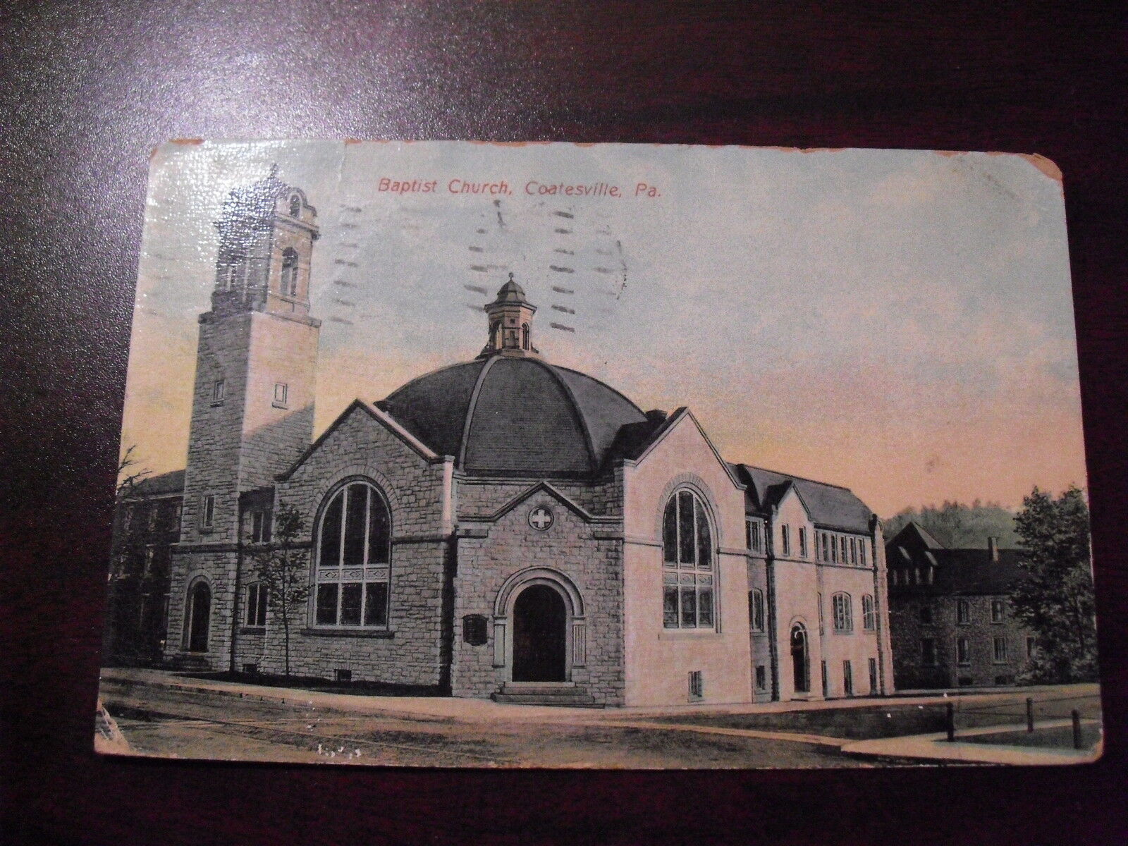 Vintage 1912 Postcard - Baptist Church Coatesville PA Chester County - $16.83