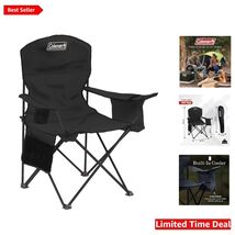 Portable Camping Chair with Adjustable Arms &amp; 2 Cup Holders - Supports 3... - $93.01