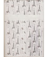 3 pc. Curtains Set: 2 Tiers (30&quot;x36&quot;) &amp; Valance (60&quot;x14&quot;) FRENCH EIFFEL ... - $23.75