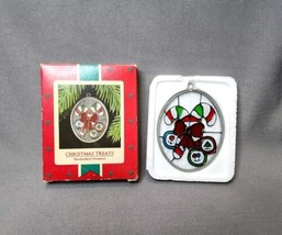 Vintage Christmas Ornament Hallmark Keepsake 1985 Christmas Treats Stained Glass - £11.34 GBP