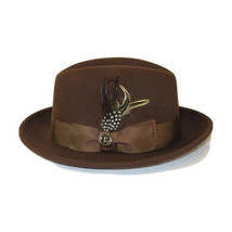 Men Bruno Capelo Hat Australian Wool Crushable Center Crease CHICAGO CH301 Brown image 3