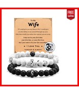 Elegant Couple Bracelets – Black Agate and White Howlite for Any Occasion - $538.81 MXN