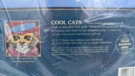 Cool Cats Sunset Counted Cross Stitch Kit 13581 16"x7" Vintage New Sealed - READ image 3