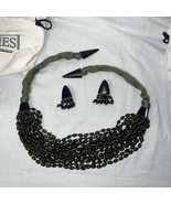 GERDA LYNGGAARD MONIES Vintage Beaded Horn Multi Strand Estate Necklace ... - $24,564.81 MXN