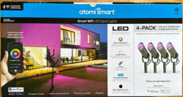 Atomi Smart WiFi LED Spot Lights 4-Pack Starter Kit 16 Million Colors - £134.44 GBP