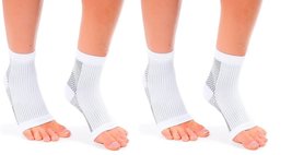 MojaSports Ankle Compression Sleeves (2 Pair) Plantar Fasciitis Foot Socks Arch  - £13.62 GBP