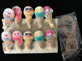 30pcs Ice Cream Paper Clips,Pin Clothespin,Special Birthday Gifts decorations - £2.56 GBP+