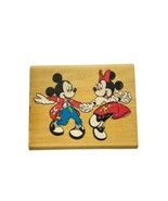 Rubber Stampede Wood Stamp Disney Mickey Minnie At The Hop  Dancing 399E - £7.65 GBP