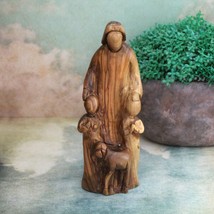 Jesus With Children and a Lamb. Olive Wood Sculpture, Perfect Religious ... - £125.82 GBP