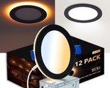 12 Pack Black Recessed Lights 6 Inch With Night Light - Canless Ultra Th... - $188.09