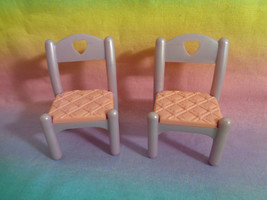 Vintage 1995 Fisher Price Once Upon A Dream Castle Replacement Dining Chairs - £9.27 GBP