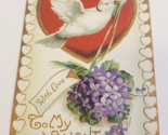 VALENTINES DAY Embossed B.B. London GERMANY Circa 1910 Antique HOLIDAY P... - £11.14 GBP
