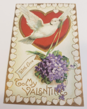VALENTINES DAY Embossed B.B. London GERMANY Circa 1910 Antique HOLIDAY P... - $13.99