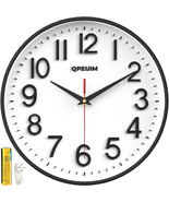 Wall Clock Wall Clocks Silent Non-Ticking Battery Operated Large Easy to... - £16.36 GBP