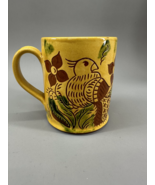 Breininger Sgraffito Redware Pottery Quart Mug PA German Folk Art XL 5.5... - $64.54 CAD