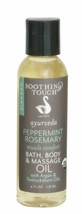 Soothing Touch Bath Organic Body &amp; Massage Oil, Peppermint Rosemary, 4 Ounce - £7.67 GBP