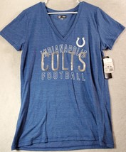 NFL Indianapolis Colts Team Apparel Shirt Womens Size 2XL Blue V Neck Football - $21.15