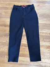 Gloria Vanderbilt Highrise Jeans Black Stretch Vtg Thick Plus Size 14 Me... - £9.13 GBP