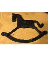 Vtg 8&quot; Wall Mounted Cast Iron Rocking Horse Key Holder - $219.94 MXN