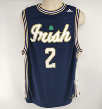Notre Dame Fighting Irish Adidas Basketball Jersey Size L Blue #2 - $39.55