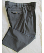 Orvis pants men&#39;s 36Wx 26L gray pleated poly wool blend - $18.57