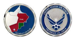 THUMRAIT AIR FORCE BASE OMAN AFB MAP 1.75&quot; CHALLENGE COIN - £31.96 GBP