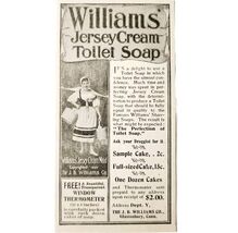Williams Jersey Cream Toilet Soap 1897 Advertisement Victorian Hygiene A... - $14.01 CAD